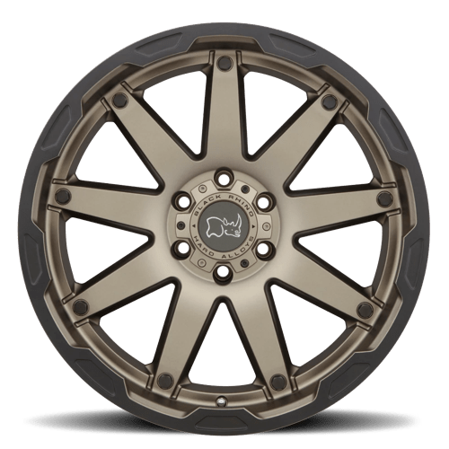 Black Rhino Oceano 20x12 5x127 -44 71.5 Matte Bronze W / Black Ring
