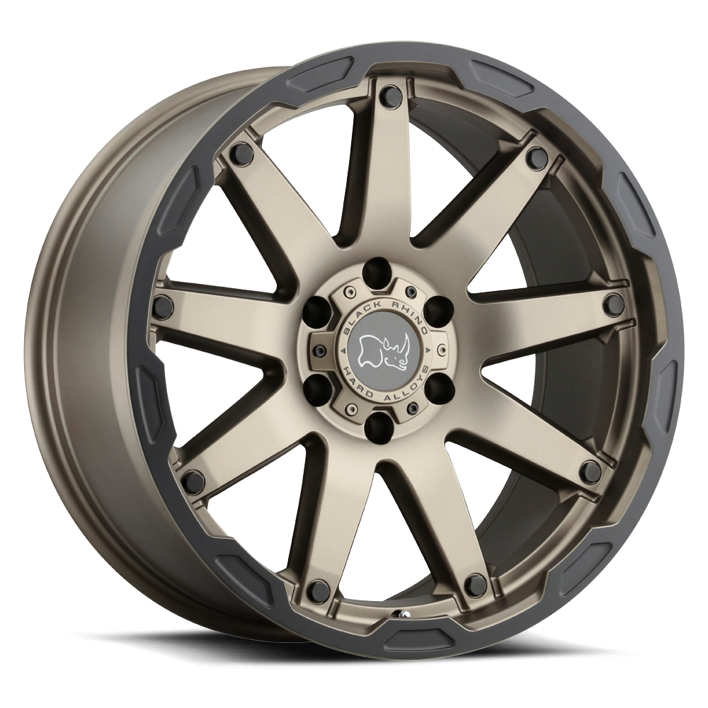 Black Rhino Oceano 20x12 5x127 -44 71.5 Matte Bronze W / Black Ring