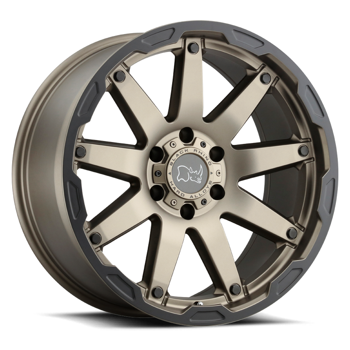 Black Rhino Oceano 20x12 5x127 -44 71.5 Matte Bronze W / Black Ring