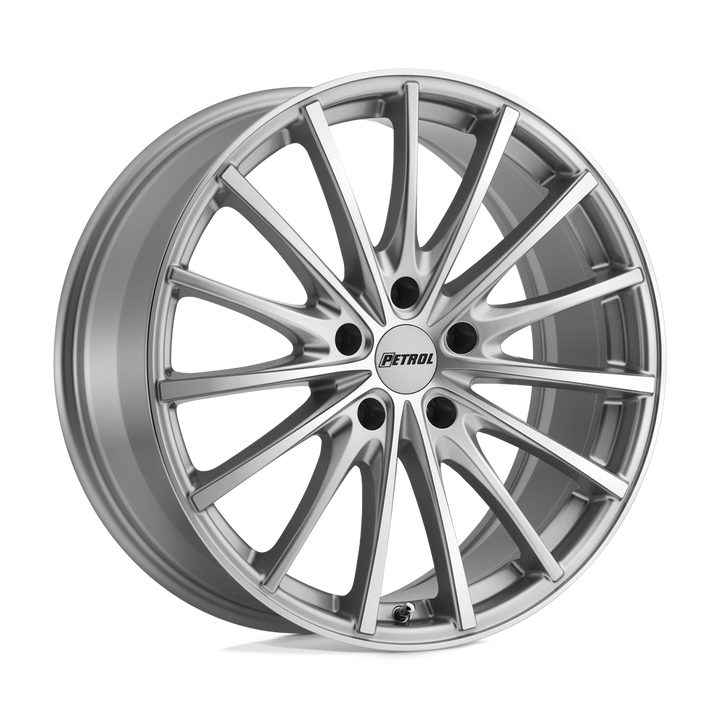 Petrol P3a 17x8 5x120 35 76.1 Silver W / Machined Cut Face