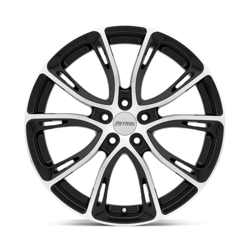 Petrol P5a 19x8 5x100 35 72.1 Gloss Black W / Machined Cut Face
