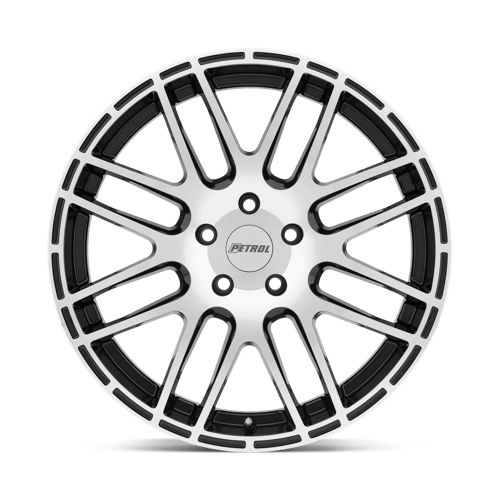 Petrol P6a 18x8 5x114.3 40 76.1 Gloss Black W / Machined Cut Face