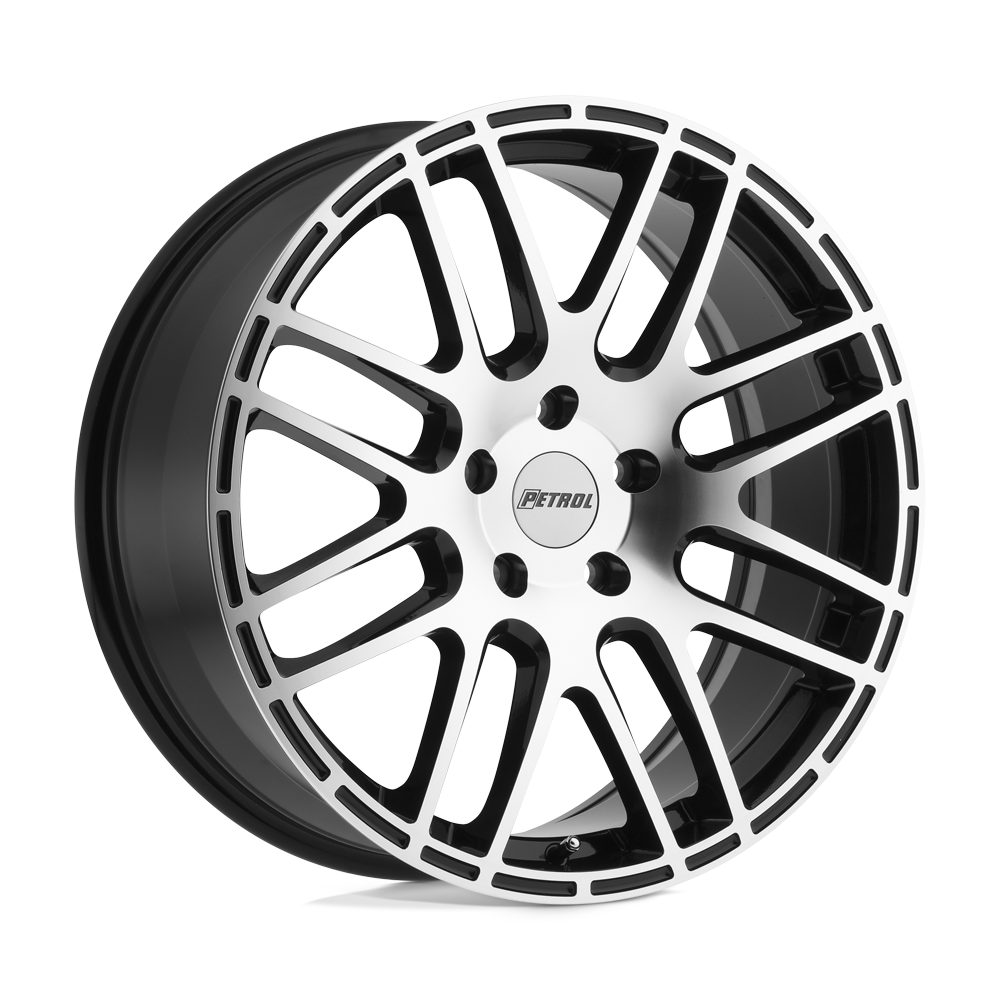 Petrol P6a 18x8 5x114.3 40 76.1 Gloss Black W / Machined Cut Face