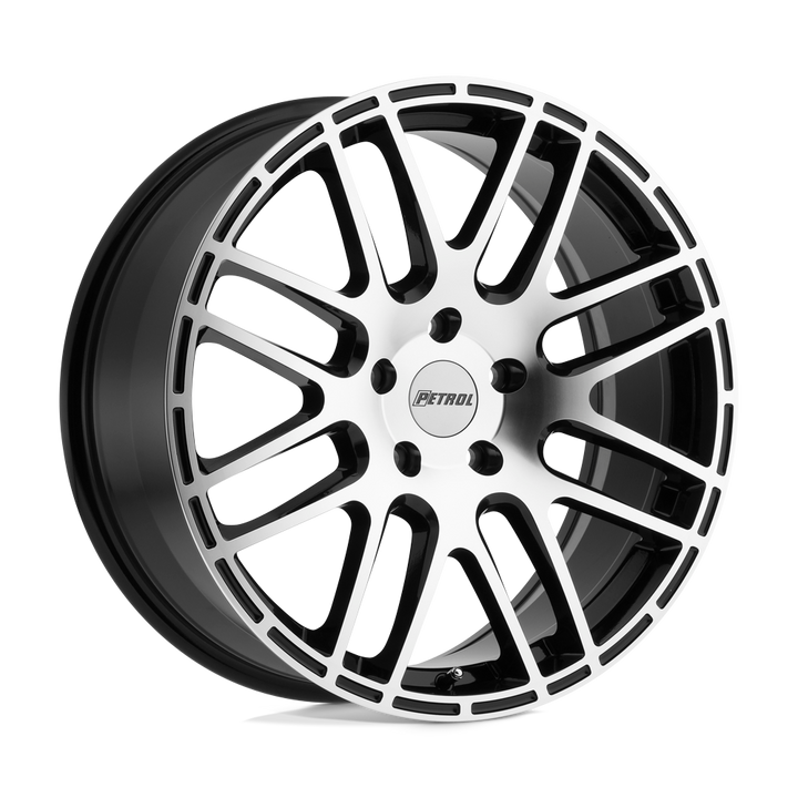Petrol P6a 18x8 5x114.3 40 76.1 Gloss Black W / Machined Cut Face