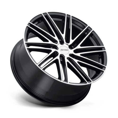 Petrol P1c 19x8 5x108 40 72.1 Gloss Black W / Machined Face