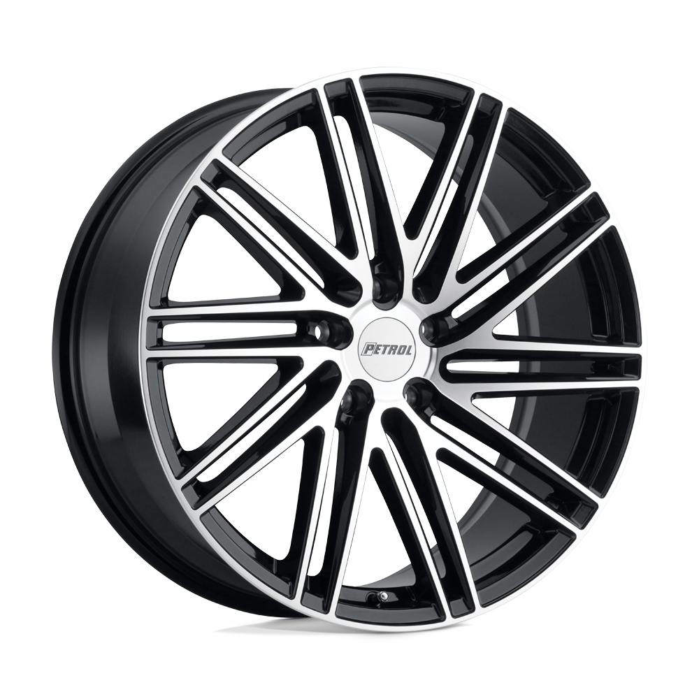 Petrol P1c 17x8 5x108 40 72.1 Gloss Black W / Machined Face