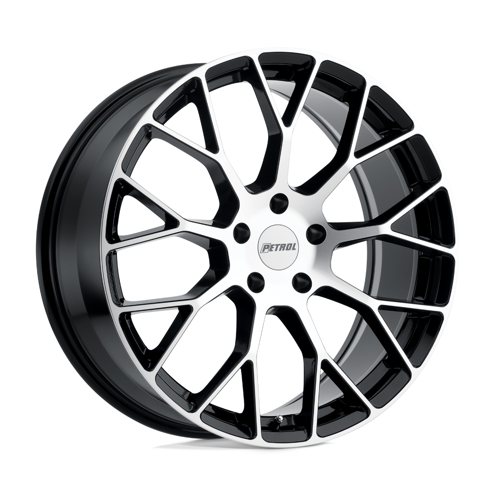 Petrol P2b 18x8 5x114.3 40 76.1 Gloss Black W / Machined Face
