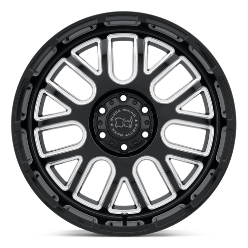 Black Rhino Pismo 20x9.5 5x127 -18 71.5 Gloss Black W / Milled Spokes