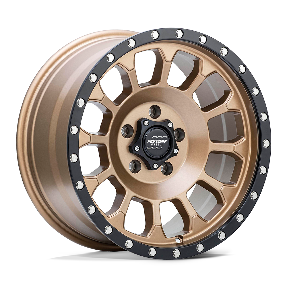 Pro Comp Pa34 Rockwell 17x8.5 6x135 0 87.1 Bronze Mat Avec Lèvre Noire
