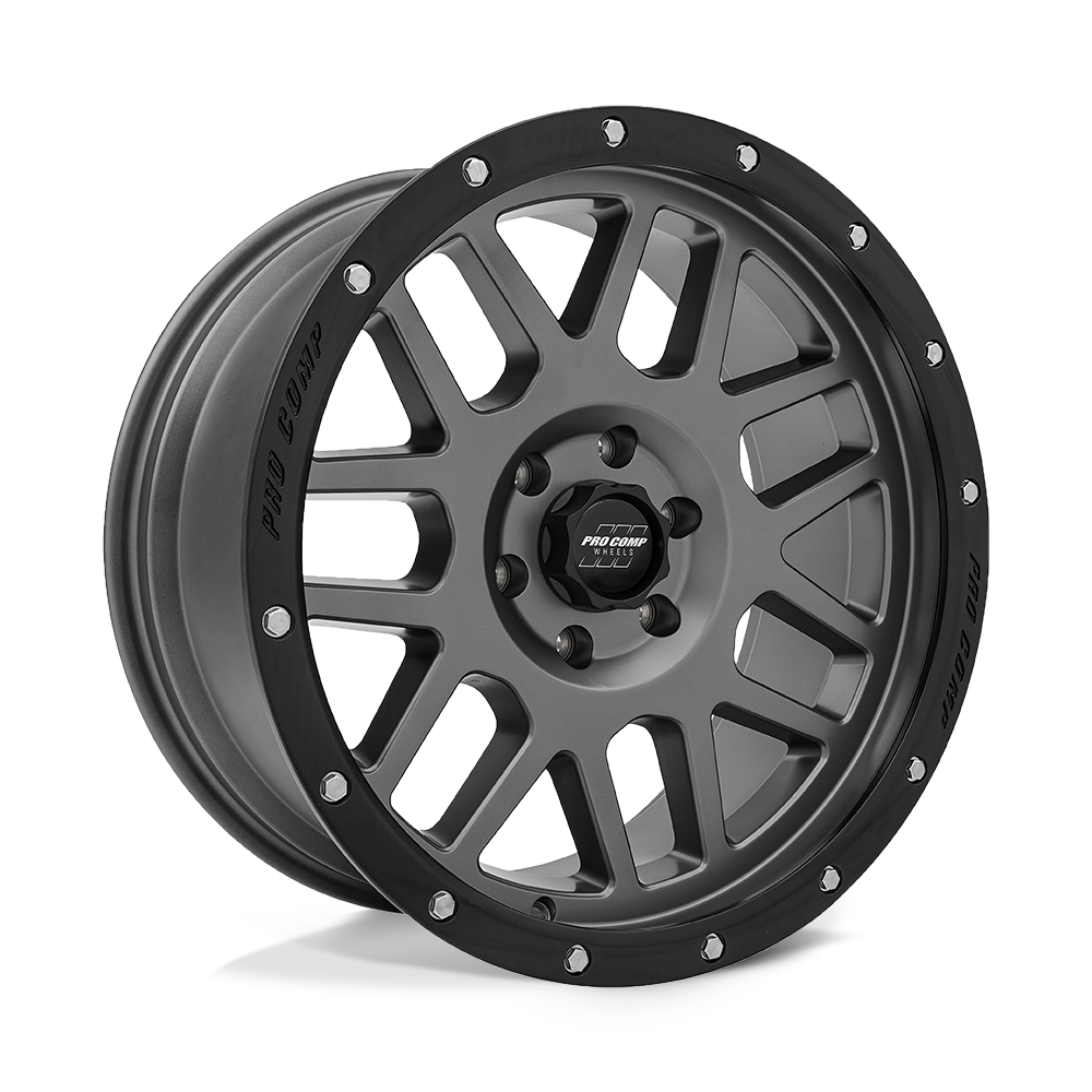 Pro Comp Pa40 Vertigo 17x9 6x139.7 -6 108 Dark Gray With Black Lip
