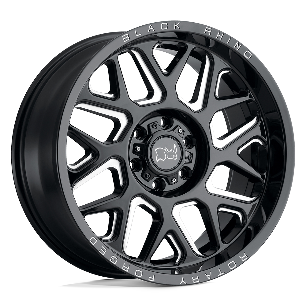 Black Rhino Reaper 20x11.5 5x127 -44 71.5 Gloss Black & Milled