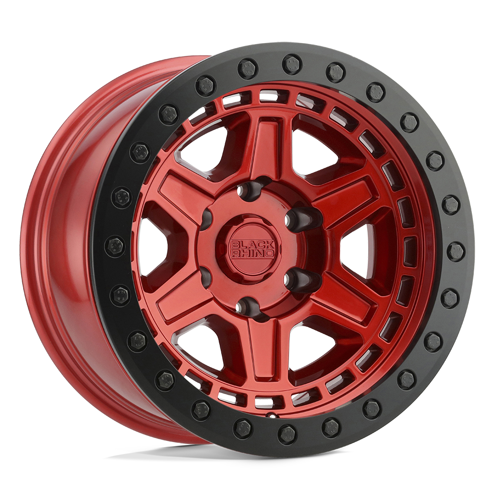 Black Rhino Reno 18x9.5 6x139.7 -12 112.1 Candy Red Black Ring & Bolt