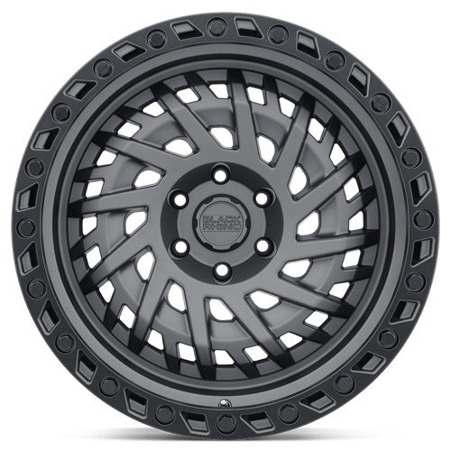 Black Rhino Shredder 17x9 6x139.7 0 112.1 Matte Gunmetal W / Black Ring