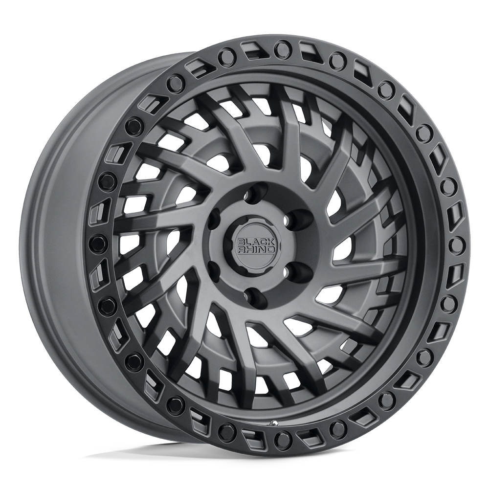 Black Rhino Shredder 17x9 6x139.7 0 112.1 Matte Gunmetal W / Black Ring