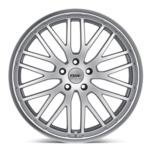 TSW SNETTERTON 18X8 5X110 40 72.1 HYPER ARGENT AVEC LÈVRE COUPE MIROIR