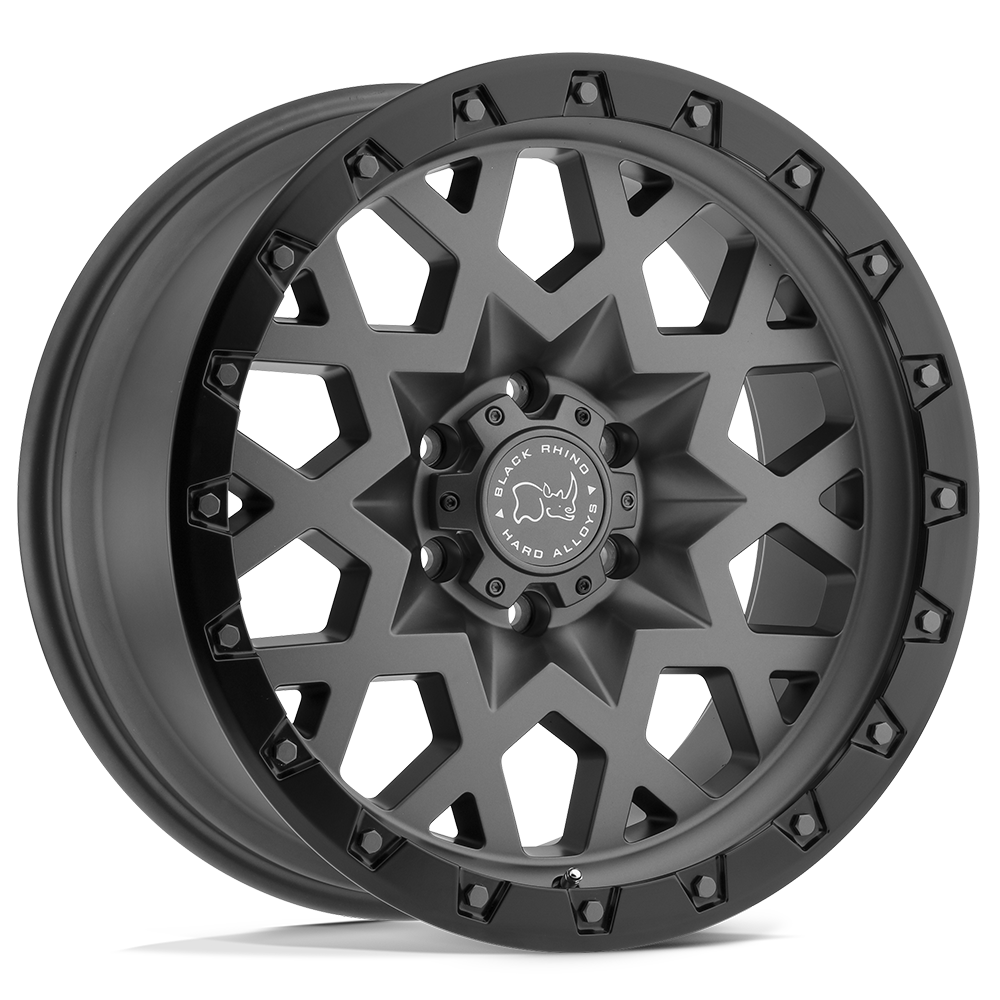 Black Rhino Sprocket 20x9.5 5x127 -18 71.5 Matte Gunmetal Black Ring