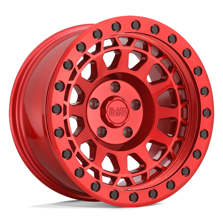 Black Rhino Primm 18x9.5 6x139.7 -12 112.1 Rouge Bonbon Avec Boulons Noirs