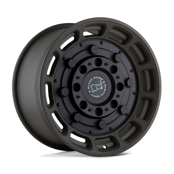 Black Rhino Warthog 17x8.5 5x127 -18 71.5 Matte Olive Dab Green With Black Center