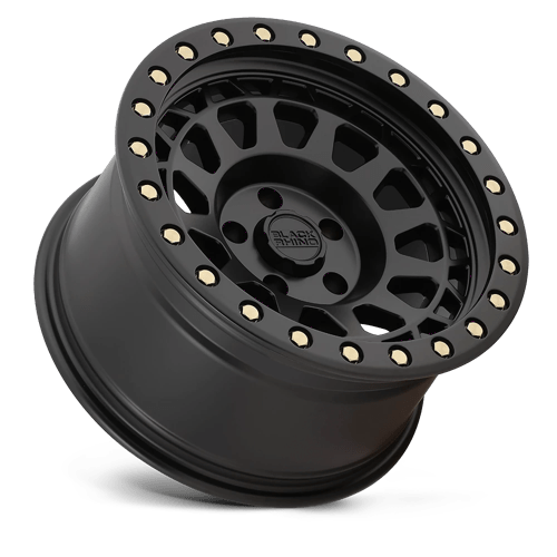 Black Rhino Primm 18x9.5 8x165.1 0 122.4 Matte Black W / Brass Bolts