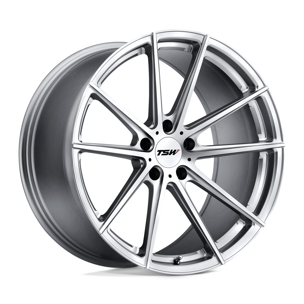 TSW BATHURST 19X9 5X114.3 30 76.1 ARGENT AVEC FACE COUPE MIROIR