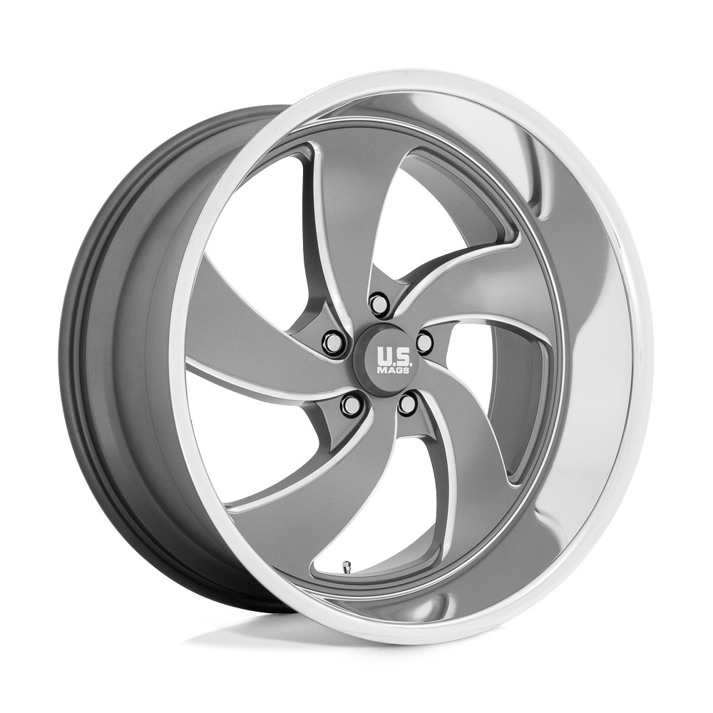 US Mag  U133 Desperado 22x8.5 5x120.65 1 72.56 Anthracite Milled Diam-cut Lip
