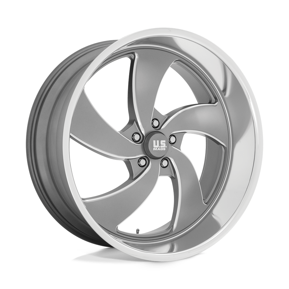 US Mag  U133 Desperado 24x10 5x120.65 5 72.56 Anthracite Milled Diam-cut Lip