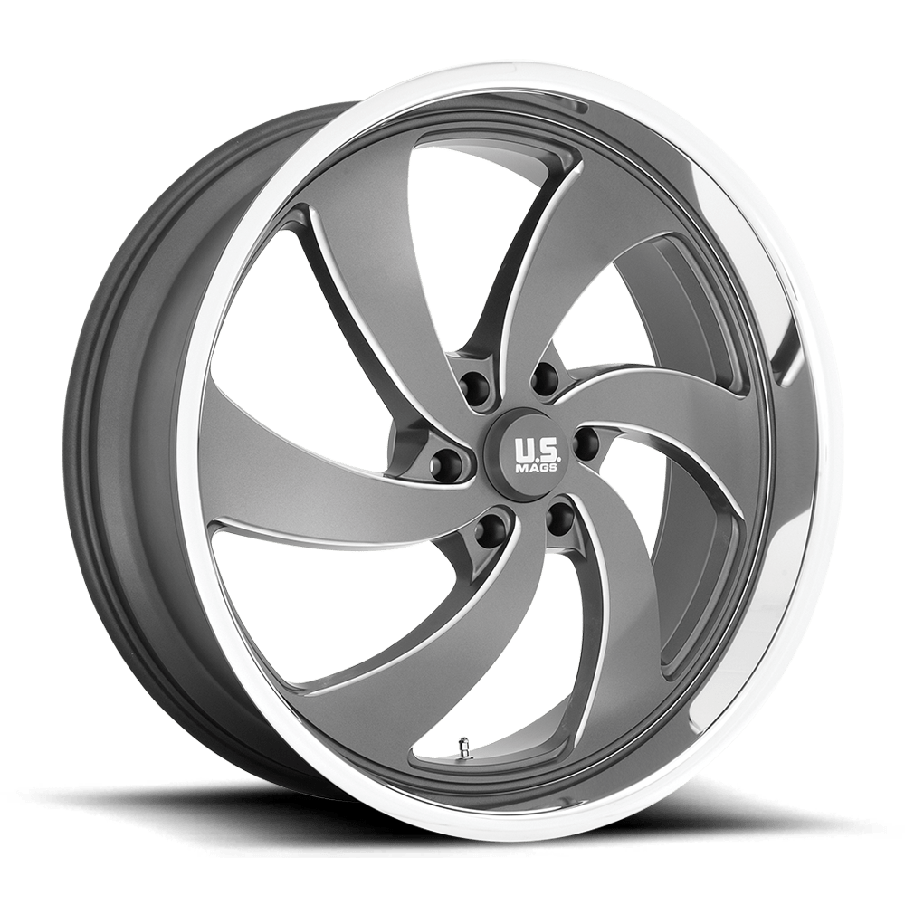 US Mag  U133 Desperado 24x9 6x139.7 25 78.1 Anthracite Milled Diam-cut Lip
