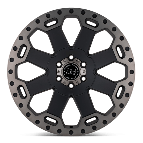 Black Rhino Warlord 17x8 6x130 52 84.1 Matte Black W / Machined Dark Tint