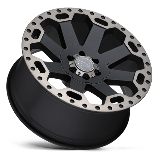 Black Rhino Warlord 17x8 6x130 52 84.1 Matte Black W / Machined Dark Tint