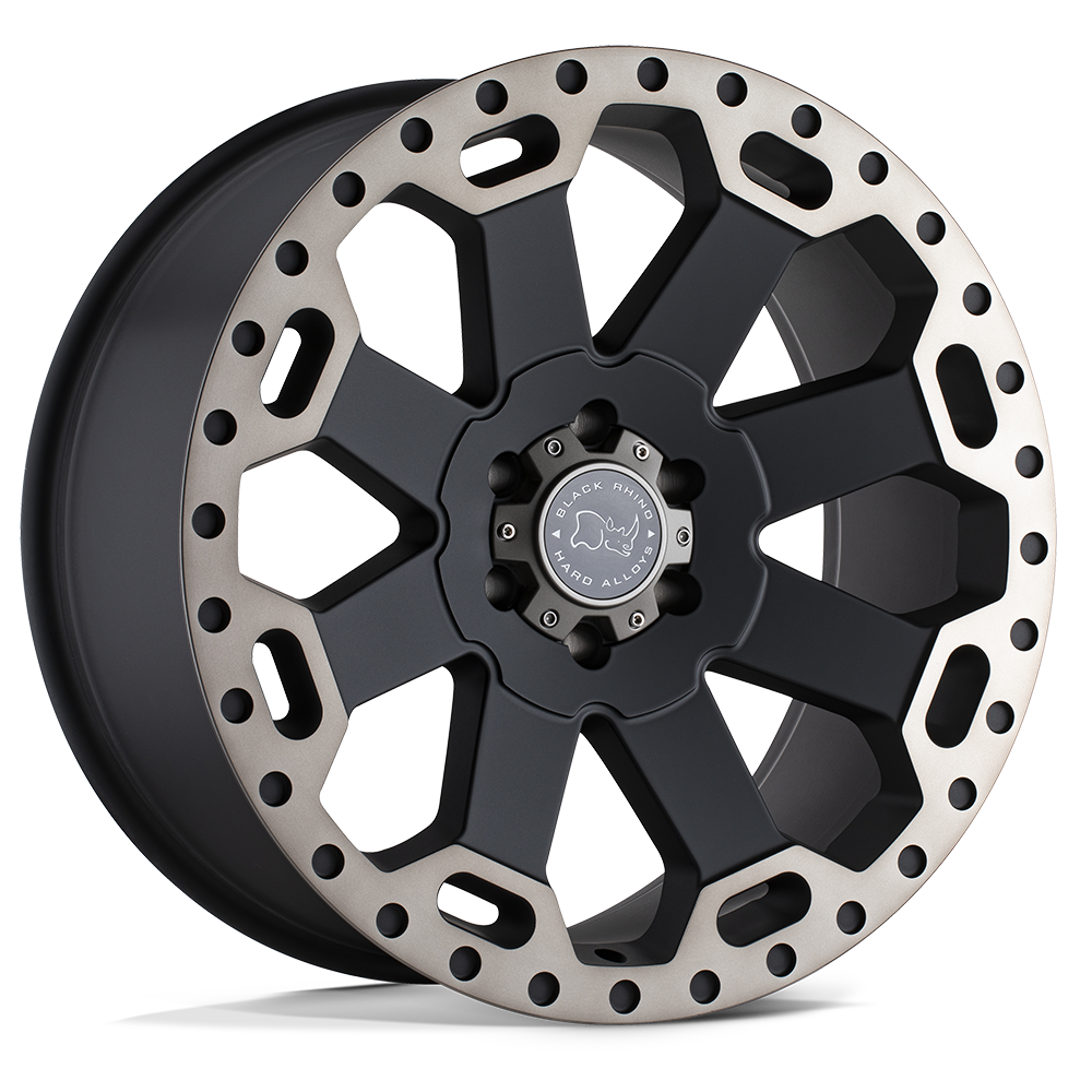 Black Rhino Warlord 17x9 6x139.7 12 112.1 Matte Black Mach Dark Tint