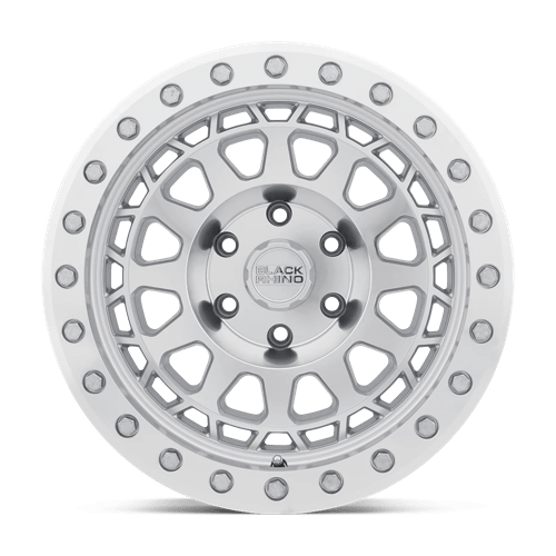Black Rhino Primm 17x9 8x170 0 125.1 Silver W / Mirror Face & Machined Ring