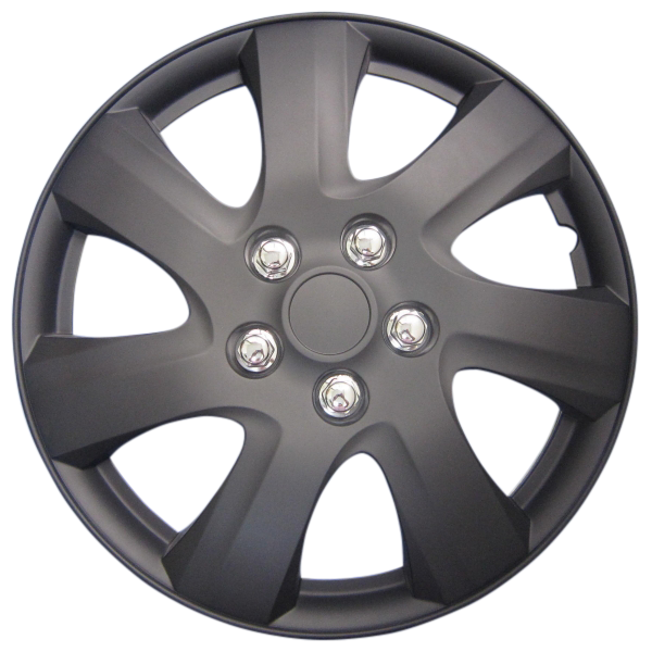 DAI Snap-On Hubcaps - 17'' Black - Set Of 4