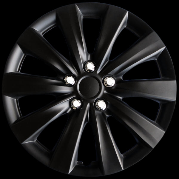 DAI Snap-On Hubcaps - 16'' Black - Set Of 4