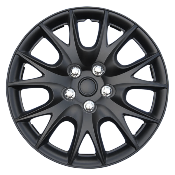 DAI Snap-On Hubcaps - 15'' Black - Set Of 4
