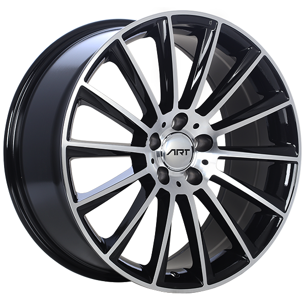 ART REPLICA 194 19X8.0 5X112 33 66.6 GLOSS BLACK - MACHINED FACE