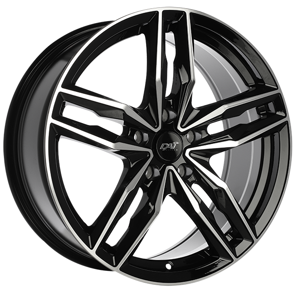 DAI WHEELS MODA 17X7.5 5X114.3 42 CLASSIC GLOSS BLACK - MACHINED FACE