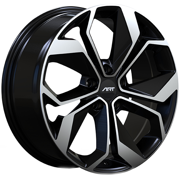ART Replica 309 17x7.0 5x114.3 40 67.1 Gloss Black - Machined Face