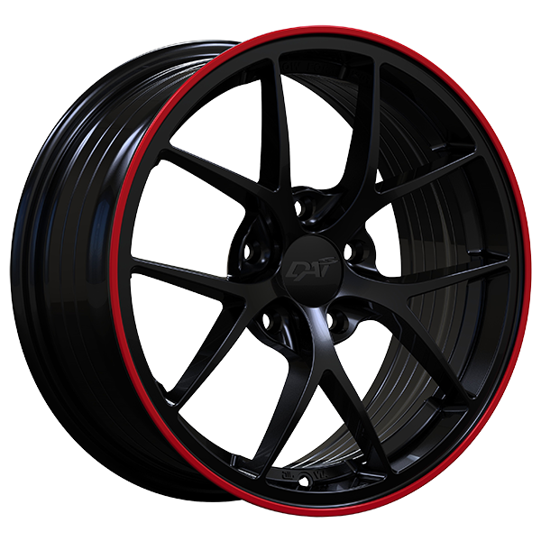 DAI Sky 16x7 5x114.3 40 67.1 Gloss Black - Red Line