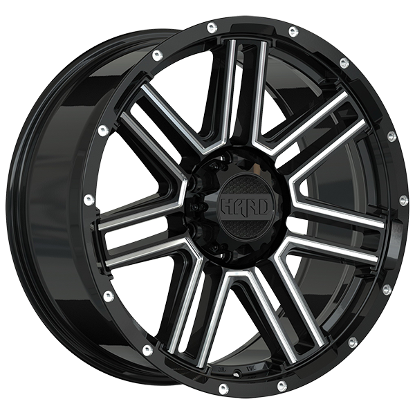 Ruffino Hard Mystic 20x9 6x139.7 15 108.1 Gloss Black - Milled Edge