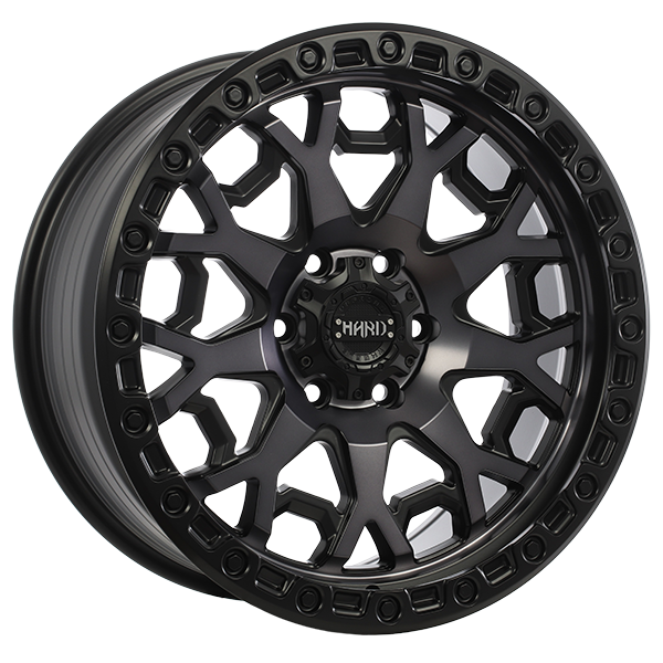 Ruffino Hard Midnight 17x9 6x139.7 15 108.1 Satin Black - Machined Face - Smoked Clear