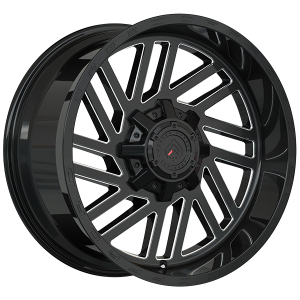 Forged Wheels XR107 20x10 6x135 / 6x139.7 -12 87.1 Gloss Black - Milled Edge