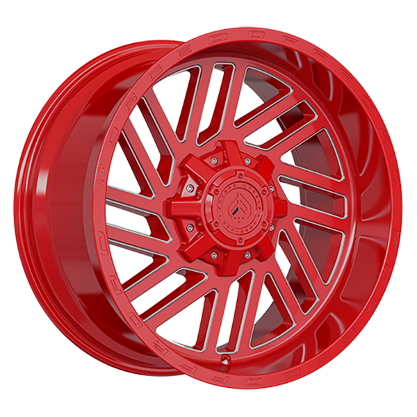 Forged Wheels XR107 20x10 6x135 / 6x139.7 -12 87.1 Red - Milled Edge