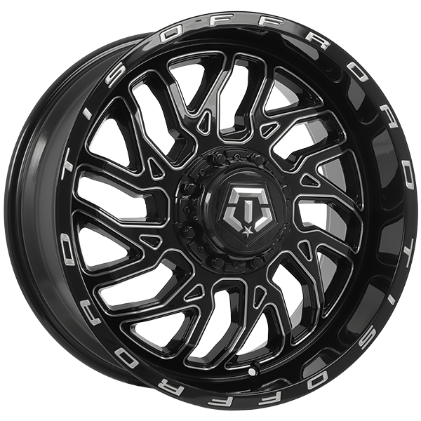 TIS 544 20x9 5x139.7 / 5x150 18 110.1 Gloss Black - Milled Edge