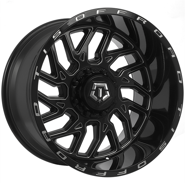 TIS 544 20x12 6x135 / 6x139.7 -44 108.1 Gloss Black - Milled Edge