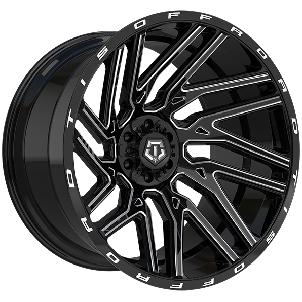 TIS 554 20x10 6x135 / 6x139.7 -19 108.1 Gloss Black - Milled Edge