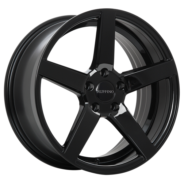 RUFFINO BOSS 19X8.5 5X114.3 40 73.1 GLOSS BLACK - TheWheelShop.ca