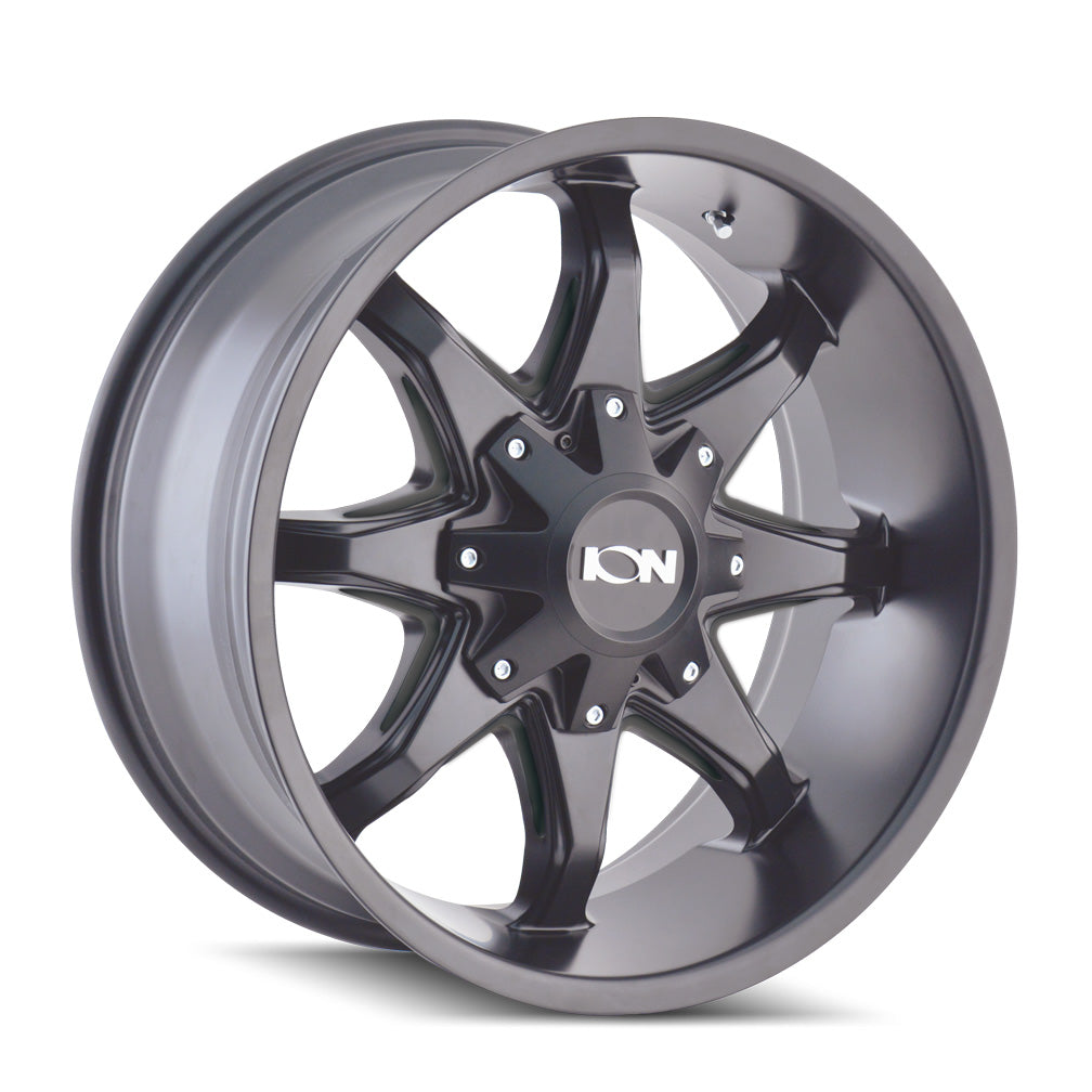 ION TYPE 181 17x9 6x135 6x139.7 18 106 SATIN BLACK/MILLED SPOKES - TheWheelShop.ca