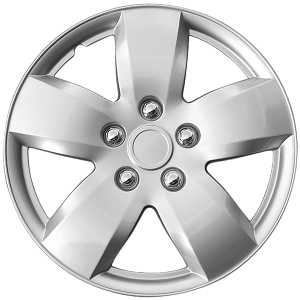 DAI Snap-On Hubcaps - 16'' Silver - Set Of 4