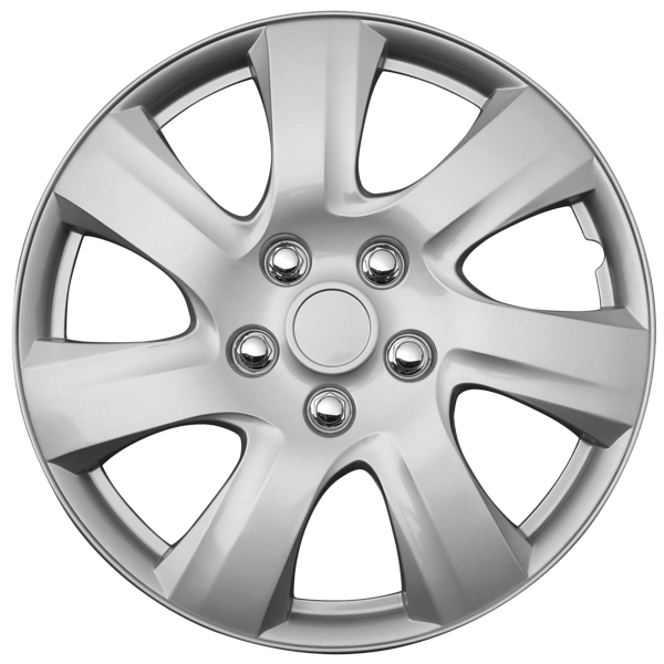 DAI Snap-On Hubcaps - 15'' Silver - Set Of 4