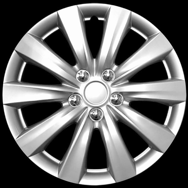 DAI Snap-On Hubcaps - 16'' Silver - Set Of 4